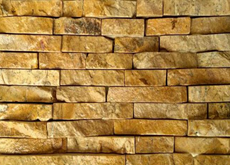 Golden Yellow Stacked Stone